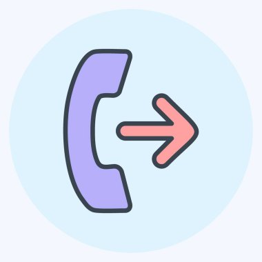 Simge giden arama. Eğitim sembolü için uygun. renk arkadaşı stili. Basit dizayn edilebilir. tasarım şablonu. Basit gösterim