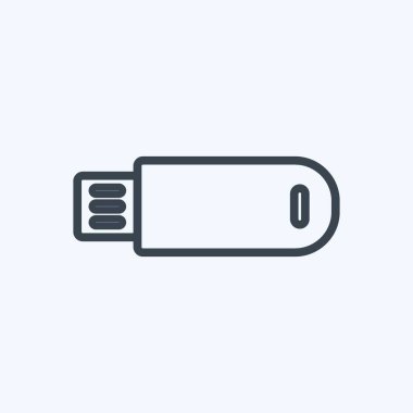 Simge USB kablosu. Eğitim sembolü için uygun. Sıra tarzı. Basit dizayn edilebilir. tasarım şablonu. Basit gösterim