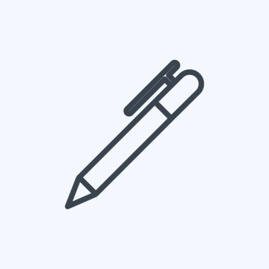 Simge Dolma Kalemi. Eğitim sembolü için uygun. Sıra tarzı. Basit dizayn edilebilir. tasarım şablonu. Basit gösterim