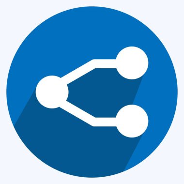 Simge Ağı. Eğitim sembolü için uygun. Uzun gölge tarzı. Basit dizayn edilebilir. tasarım şablonu. Basit gösterim