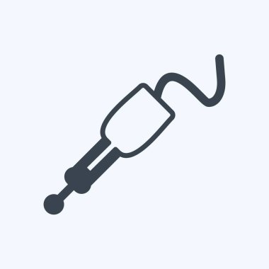 Simge Bağlantısı Pin. Eğitim sembolü için uygun. Kabartma tarzı. Basit dizayn edilebilir. tasarım şablonu. Basit gösterim