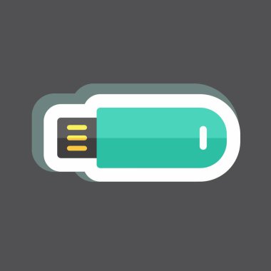 Çıkartma USB kablosu. Eğitim sembolü için uygun. Basit dizayn edilebilir. tasarım şablonu. Basit gösterim