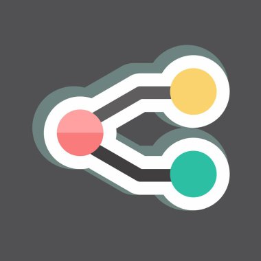 Çıkartma Ağı. Eğitim sembolü için uygun. Basit dizayn edilebilir. tasarım şablonu. Basit gösterim