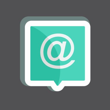 Etiket E-postası. Eğitim sembolü için uygun. Basit dizayn edilebilir. tasarım şablonu. Basit gösterim