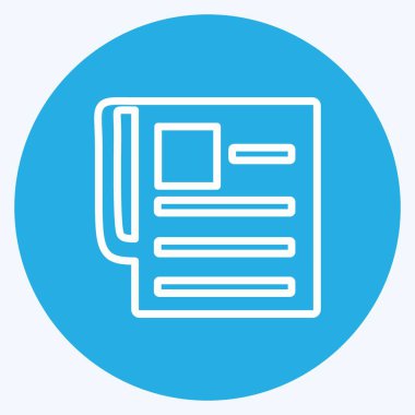 Simge Haberleri. Eğitim sembolü için uygun. Mavi gözlü. Basit dizayn edilebilir. tasarım şablonu. Basit gösterim