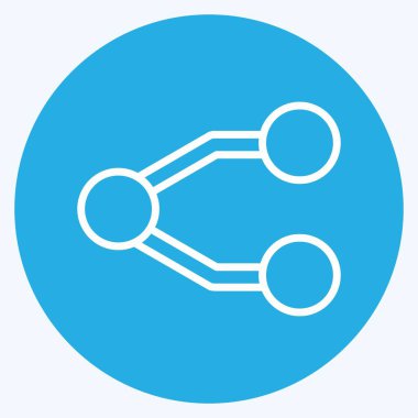 Simge Ağı. Eğitim sembolü için uygun. Mavi gözlü. Basit dizayn edilebilir. tasarım şablonu. Basit gösterim