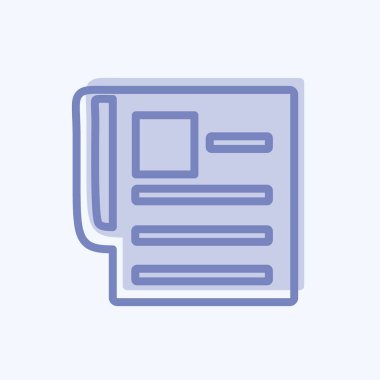 Simge Haberleri. Eğitim sembolü için uygun. İki ton stili. Basit dizayn edilebilir. tasarım şablonu. Basit gösterim