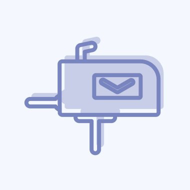 Simge Posta Kutusu. Eğitim sembolü için uygun. İki ton stili. Basit dizayn edilebilir. tasarım şablonu. Basit gösterim