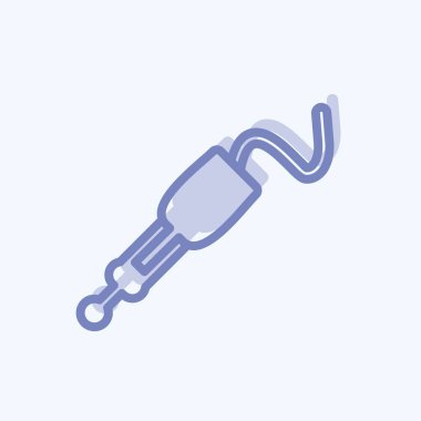 Simge Bağlantısı Pin. Eğitim sembolü için uygun. İki ton stili. Basit dizayn edilebilir. tasarım şablonu. Basit gösterim