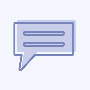 Simge Sohbet Balonu. Eğitim sembolü için uygun. İki ton stili. Basit dizayn edilebilir. tasarım şablonu. Basit gösterim