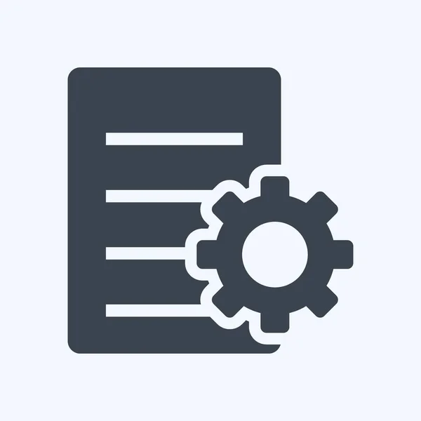 Icon Document Settings Suitable User Interface Symbol Glyph Style Simple — стоковый вектор