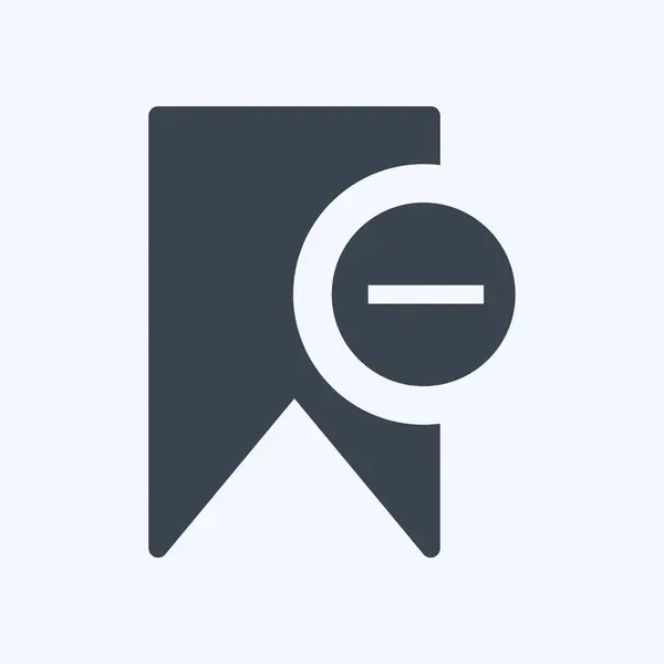 Icon Delete Bookmark Suitable User Interface Symbol Glyph Style Simple — Image vectorielle