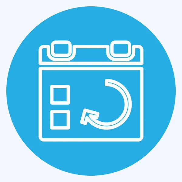 Icon Sync Event Suitable User Interface Symbol Blue Eyes Style — Vector de stock