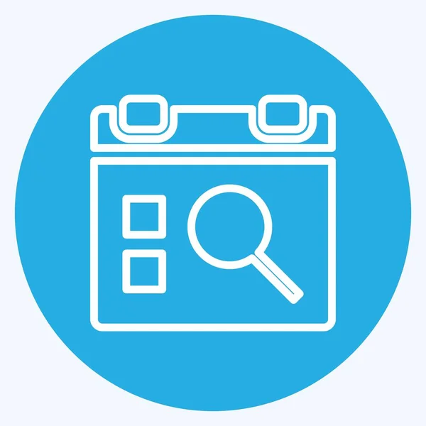 Icon Find Event Suitable User Interface Symbol Blue Eyes Style — Stockvektor
