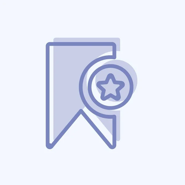 Icon Favorite Bookmark Suitable User Interface Symbol Two Tone Style — Wektor stockowy