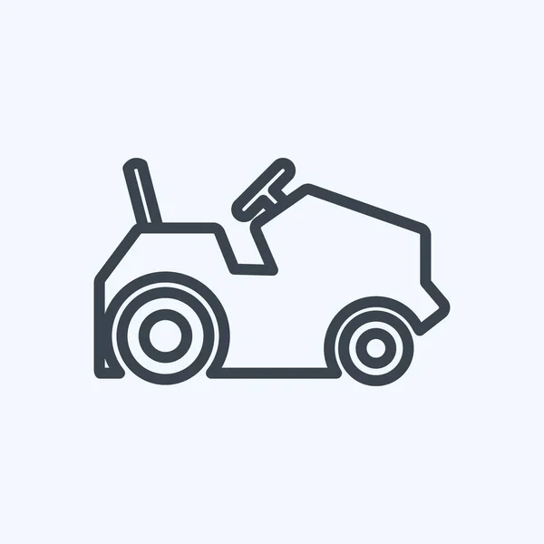 Ikone Landwirtschaftliche Fahrzeuge Geeignet Für Gartensymbol Linienstil Einfaches Design Editierbar — Stockvektor