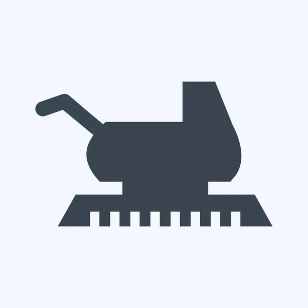 Icon Farming Vhodný Pro Symbol Zahrady Styl Glyfu Jednoduchý Design — Stockový vektor