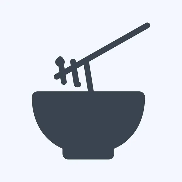 Icon Food Bowl Suitable Baby Symbol Glyph Style Simple Design — Wektor stockowy