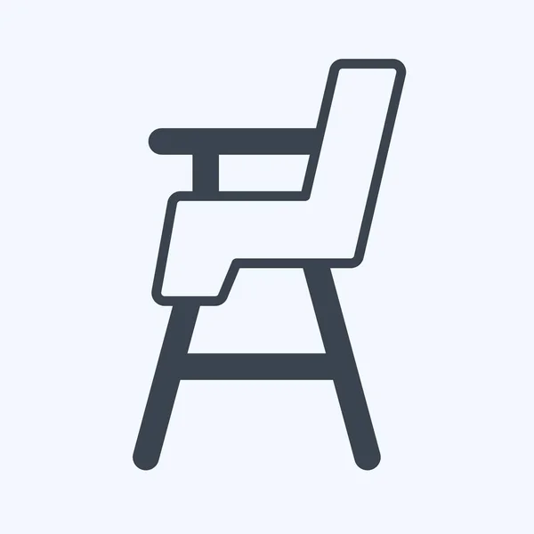 Icon Baby Chair Suitable Baby Symbol Glyph Style Simple Design — Wektor stockowy