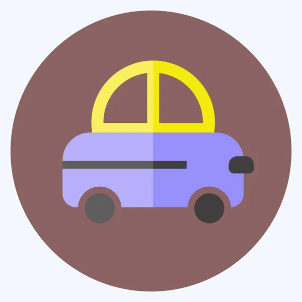 Icon Toy Car Suitable Baby Symbol Flat Style Simple Design — стоковый вектор