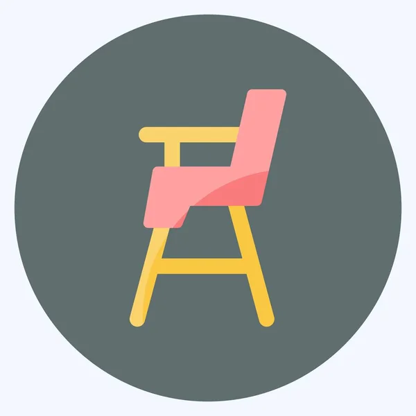 Icon Baby Chair Suitable Baby Symbol Flat Style Simple Design —  Vetores de Stock