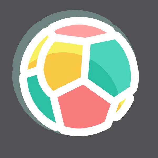 Sticker Ball Suitable Baby Symbol Simple Design Editable Design Template — Image vectorielle