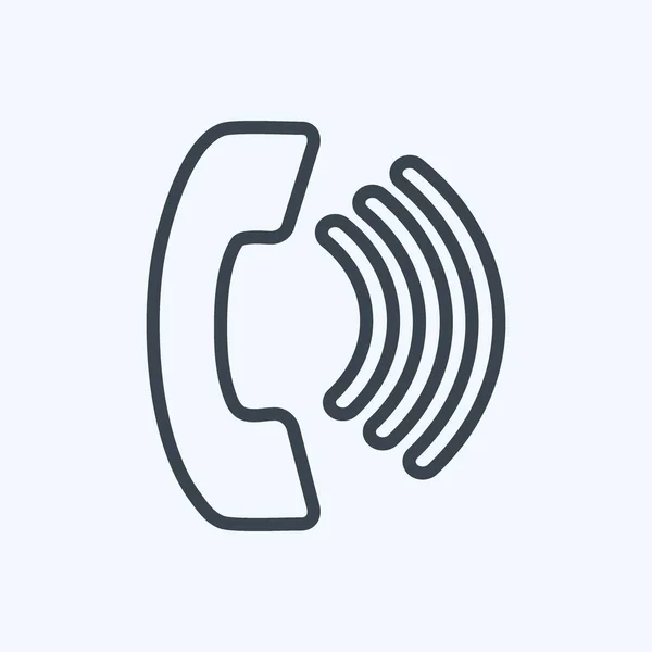 Icon Going Call Suitable Education Symbol Line Style Simple Design — Stockvektor