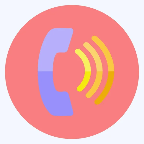 Icon Going Call Suitable Education Symbol Flat Style Simple Design — Image vectorielle