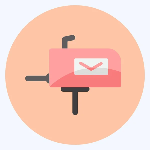 Icon Letterbox Suitable Education Symbol Flat Style Simple Design Editable — Vector de stock