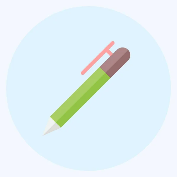 Icon Fountain Pen Suitable Education Symbol Flat Style Simple Design — стоковый вектор