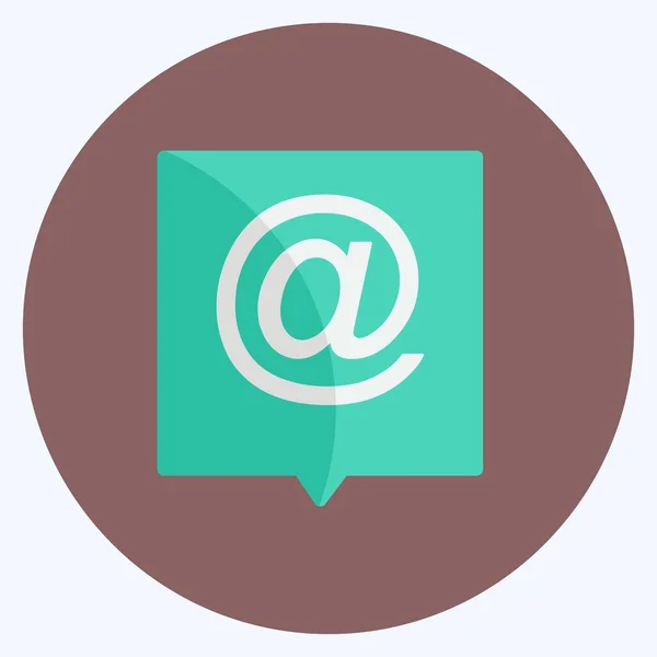 Icon Email Suitable Education Symbol Flat Style Simple Design Editable — Vetor de Stock