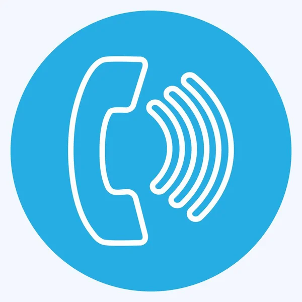 Icon Going Call Suitable Education Symbol Blue Eyes Style Simple — Stockový vektor