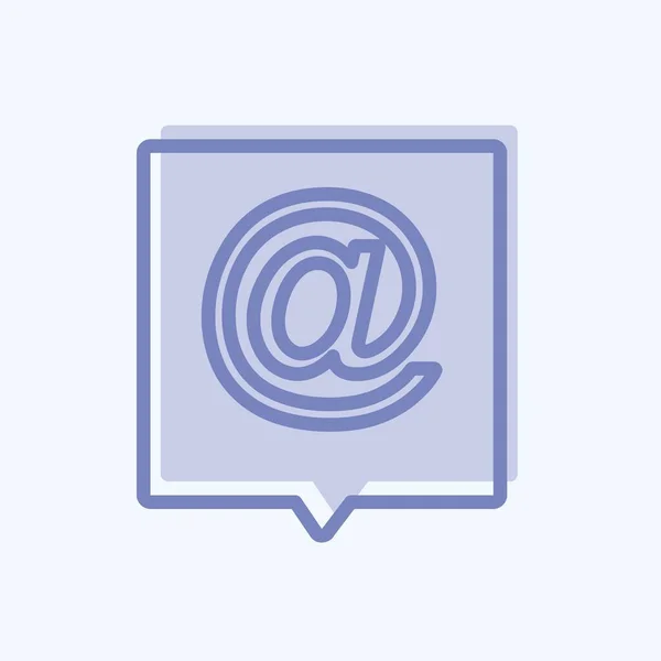 Icon Email Suitable Education Symbol Two Tone Style Simple Design — Vetor de Stock