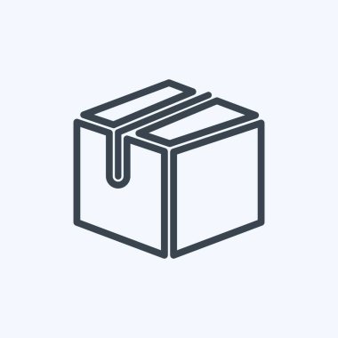 Simge Paketleme. Eğitim sembolü için uygun. Sıra tarzı. Basit dizayn edilebilir. tasarım şablonu. Basit gösterim