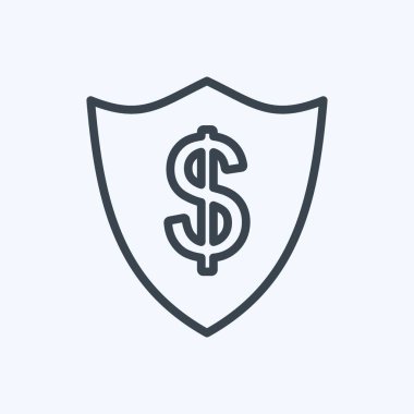 İkon Sigortası. Eğitim sembolü için uygun. Sıra tarzı. Basit dizayn edilebilir. tasarım şablonu. Basit gösterim