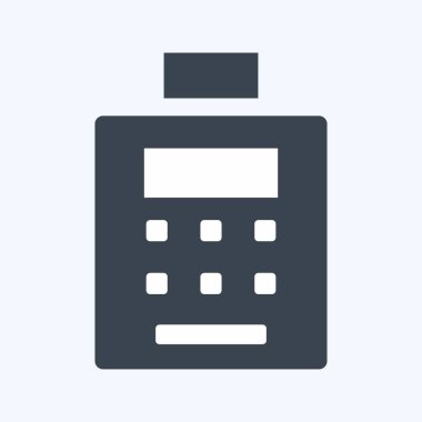 Simge ATM Servisi. Eğitim sembolü için uygun. Kabartma tarzı. Basit dizayn edilebilir. tasarım şablonu. Basit gösterim