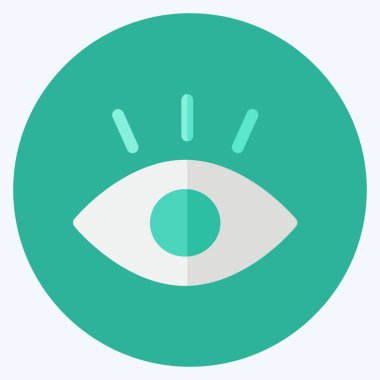 Simgesel Vizyon. Eğitim sembolü için uygun. Düz stil. Basit dizayn edilebilir. tasarım şablonu. Basit gösterim