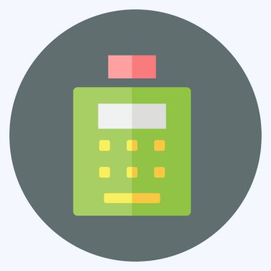 Simge ATM Servisi. Eğitim sembolü için uygun. Düz stil. Basit dizayn edilebilir. tasarım şablonu. Basit gösterim