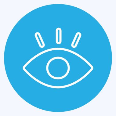 Simgesel Vizyon. Eğitim sembolü için uygun. Mavi gözlü. Basit dizayn edilebilir. tasarım şablonu. Basit gösterim