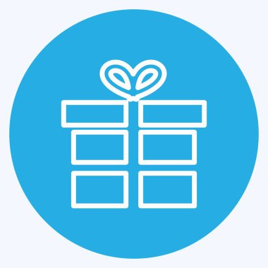 Simge Özel Hediye. Eğitim sembolü için uygun. Mavi gözlü. Basit dizayn edilebilir. tasarım şablonu. Basit gösterim