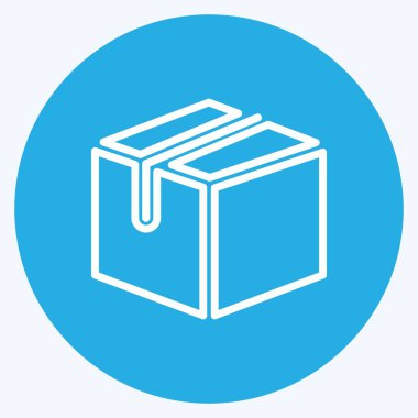 Simge Paketleme. Eğitim sembolü için uygun. Mavi gözlü. Basit dizayn edilebilir. tasarım şablonu. Basit gösterim