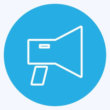 Simgesel Dijital Pazarlama. Eğitim sembolü için uygun. Mavi gözlü. Basit dizayn edilebilir. tasarım şablonu. Basit gösterim