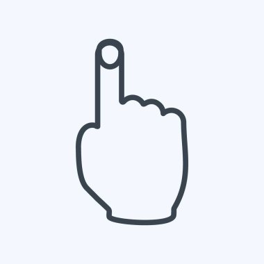 Simge El İmleci. El Eylemleri sembolü için uygun. Sıra tarzı. Basit dizayn edilebilir. tasarım şablonu. Basit gösterim