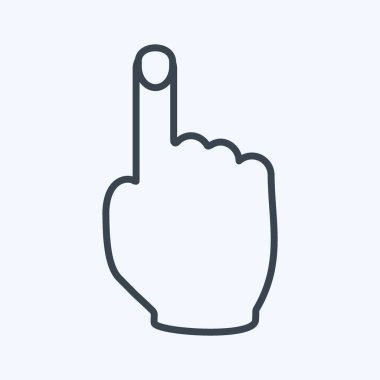 Simge El İmleci. El Eylemleri sembolü için uygun. Kabartma tarzı. Basit dizayn edilebilir. tasarım şablonu. Basit gösterim