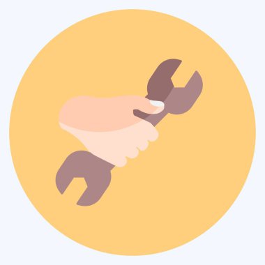 Simge Tutma Anahtarı. El Eylemleri sembolü için uygun. Düz stil. Basit dizayn edilebilir. tasarım şablonu. Basit gösterim