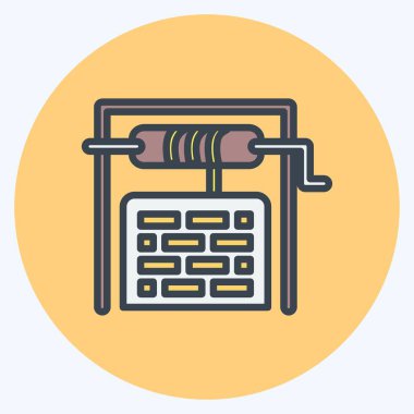 Icon Su Kuyusu. Bahçe sembolü için uygun. renk arkadaşı stili. Basit dizayn edilebilir. tasarım şablonu. Basit gösterim