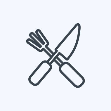 Simge Keskinliği Araçları. Bahçe sembolü için uygun. Sıra tarzı. Basit dizayn edilebilir. tasarım şablonu. Basit gösterim