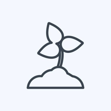 Simge yerleştirme. Bahçe sembolü için uygun. Sıra tarzı. Basit dizayn edilebilir. tasarım şablonu. Basit gösterim