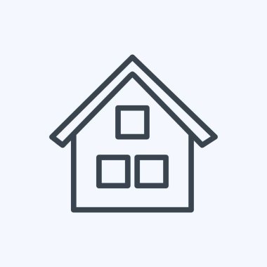 Icon Bahçe Evi. Bahçe sembolü için uygun. Sıra tarzı. Basit dizayn edilebilir. tasarım şablonu. Basit gösterim