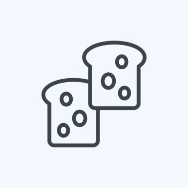 Simge Ekmek. Bahçe sembolü için uygun. Sıra tarzı. Basit dizayn edilebilir. tasarım şablonu. Basit gösterim